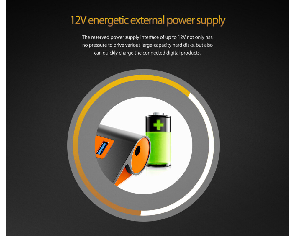 USB хъб Orico M3H4-G2-EU-OG с 4-USB 3.1 Gen 2 порта 8