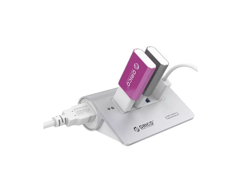 USB хъб Orico M3H4-V1-SV-BP с 4 USB3.0 порта сребрист 14