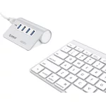 USB хъб Orico M3H4-V1-SV-BP с 4 USB3.0 порта сребрист 4