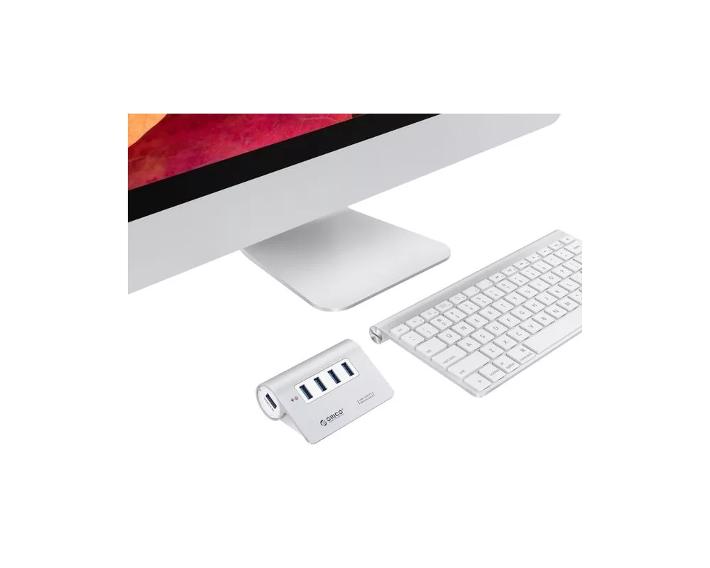 USB хъб Orico M3H4-V1-SV-BP с 4 USB3.0 порта сребрист 13