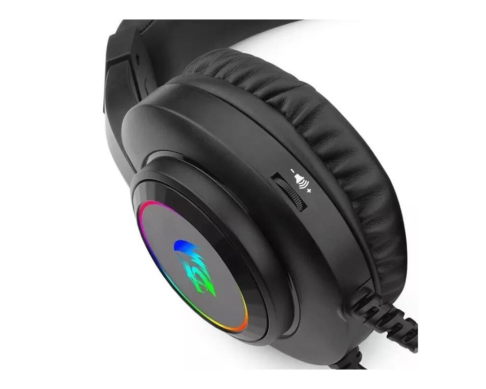 Слушалки USB RGB LED геймърски с микрофон Redragon Hylas H260RGB-BK 6