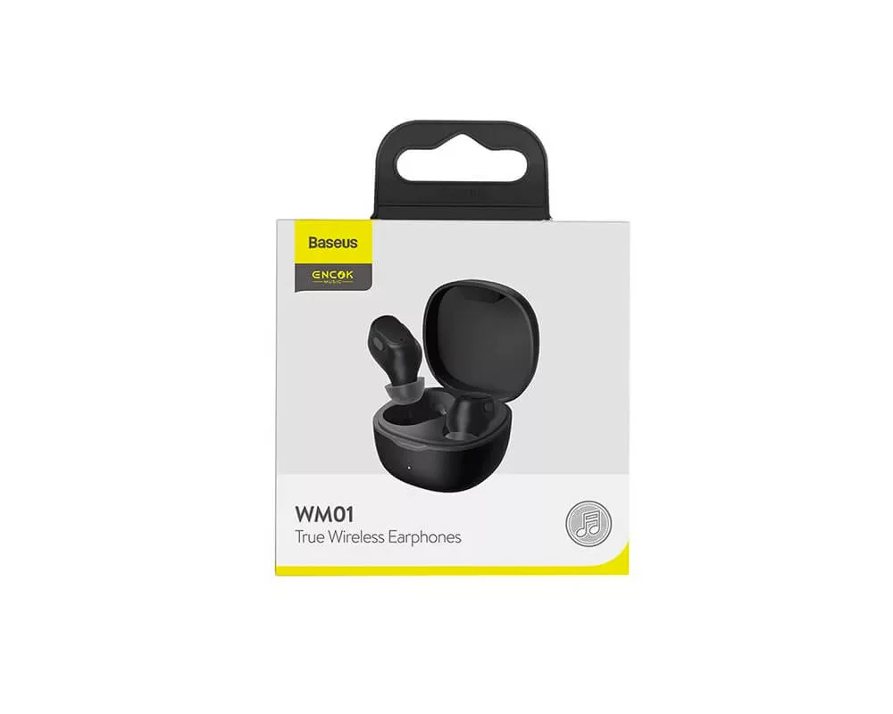 Слушалки Безжични Baseus TWS Encok WM01, Bluetooth 5.0, черни 4