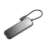 <span>USB хъб</span> Baseus Type-C Mirror Series 6 в 1 с 3х USB 3.0, 1х HDMI, 1х RJ45, 1х USB-C порта, черен <span class='catalog-num-in-name'>CAHUB-DZ0G</span> - 