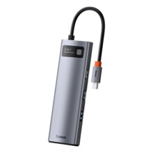  Baseus Type-C 8 в 1 с USB Type-C PD/3x USB 3.2 Gen 1/RJ45 1 Gbps/HDMI 4K 30 Hz/SD/microSD 510112 CAHUB-CV0G на топ цена - PIC.bg