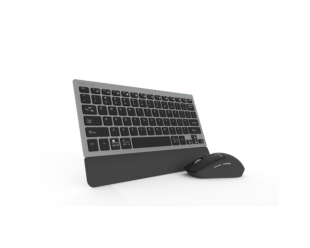 Клавиатура Комплект Delux K3300D+M520DB клавиатура и мишка безжичен/Bluetooth черен 3