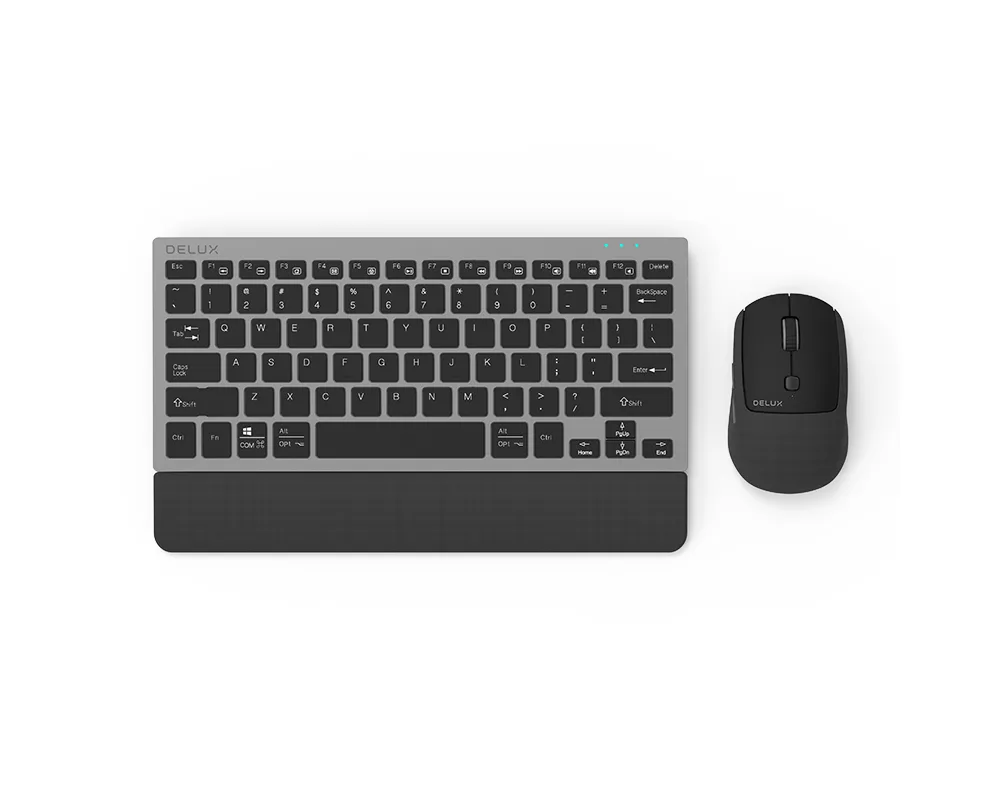 Клавиатура Комплект Delux K3300D+M520DB клавиатура и мишка безжичен/Bluetooth черен 2