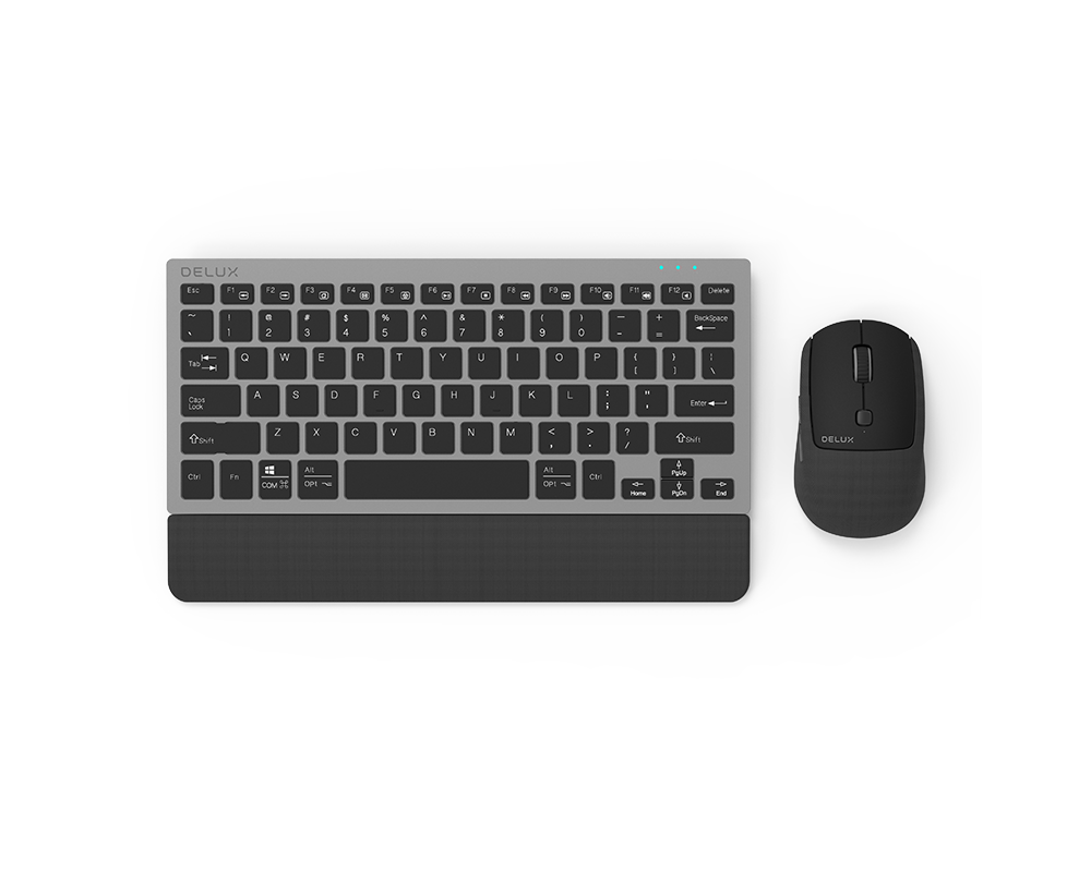 Клавиатура Комплект Delux K3300D+M520DB клавиатура и мишка безжичен/Bluetooth черен 4