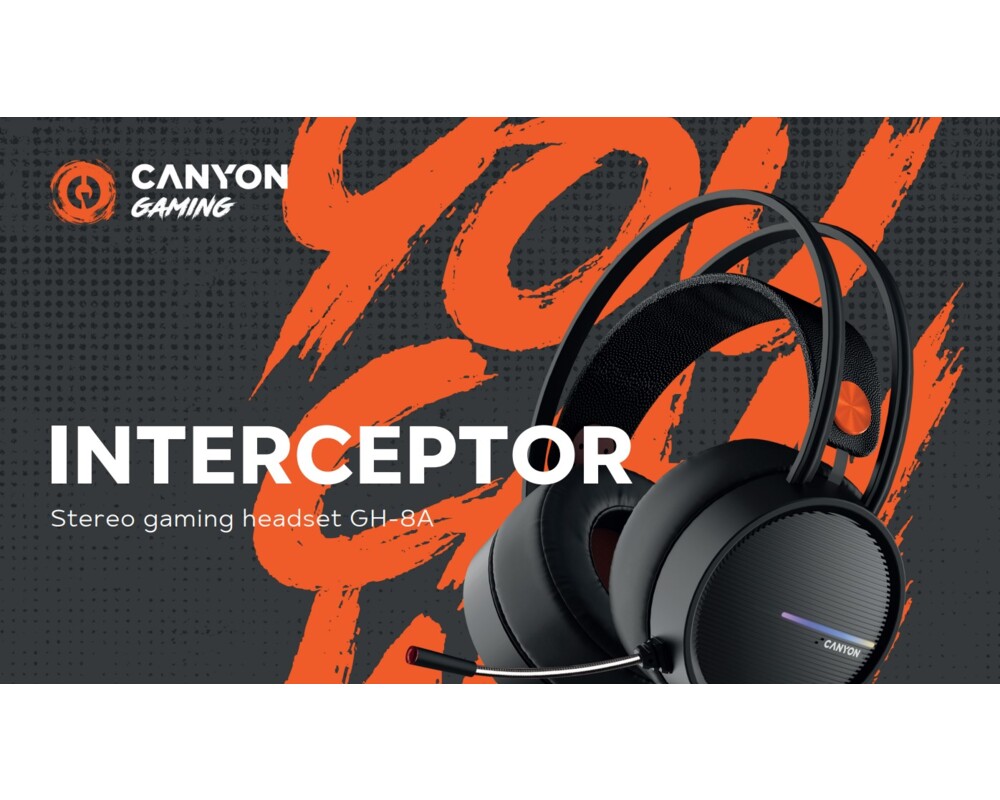 Слушалки CANYON headset Interceptor GH-8A Black O... 16