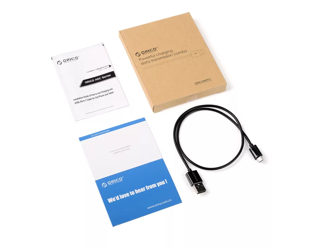 Кабел Кабел Orico ADC-05-V2-BK USB2.0 Micro B към USB-A 0.5 метра 6