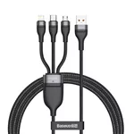 <span>Кабел</span> Кабел Baseus 3 в 1 USB-A към microUSB/Lightning/USB-C, 1.2м, черен <span class='catalog-num-in-name'>CA1T3-G1</span> - 