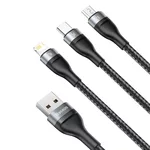 Кабел Кабел Baseus 3 в 1 USB-A към microUSB/Lightning/USB-C, 1.2м, черен 6