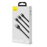 Кабел Кабел Baseus 3 в 1 USB-A към microUSB/Lightning/USB-C, 1.2м, черен 8