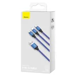 Кабел Кабел Baseus Rapid 3-in-1 USB Cable от USB-C към USB-C/Lightning/microUSB CAJS000003, 1.2m, син 4