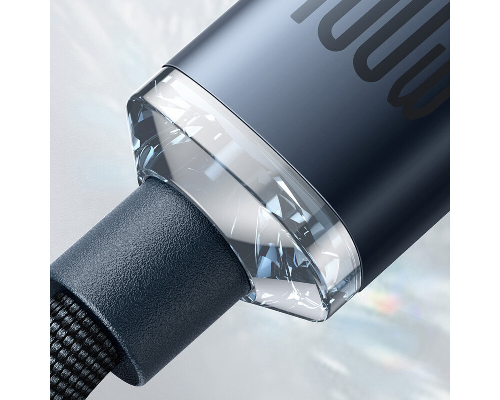 Кабел Baseus Crystal Shine Type-C към Type-C 100W черен 2 м 6