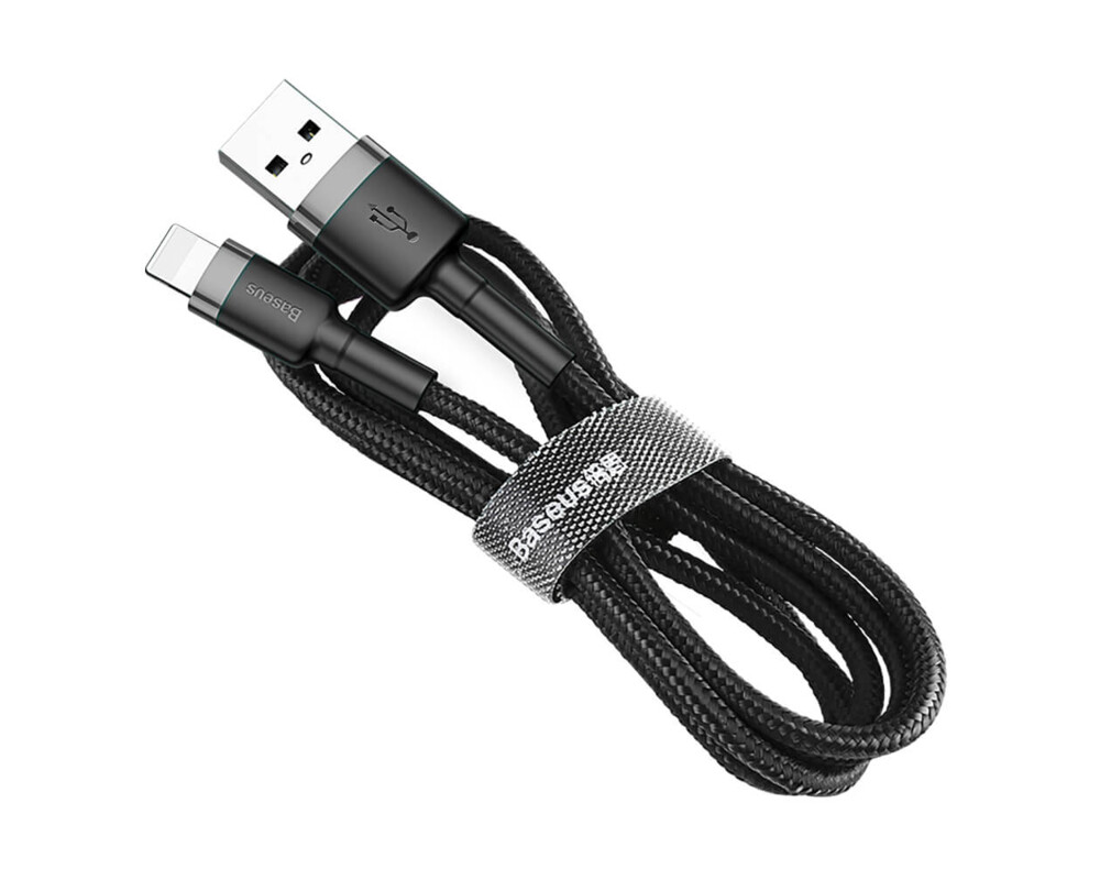Кабел Baseus Cafule USB-A към Lightning, 1м, черен 2