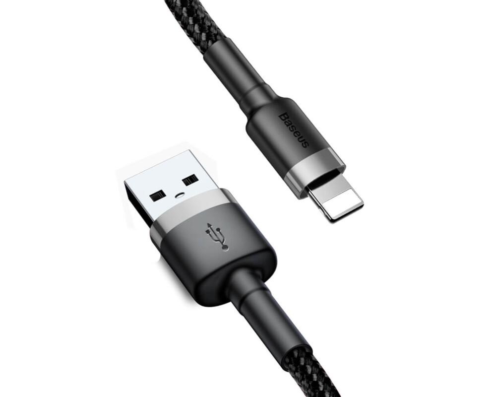 Кабел Baseus Cafule USB-A към Lightning, 1м, черен 3
