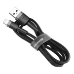 <span>Кабел</span> Baseus Cafule USB-A към Lightning, 1м, черен <span class='catalog-num-in-name'>CALKLF-BG1</span> - 