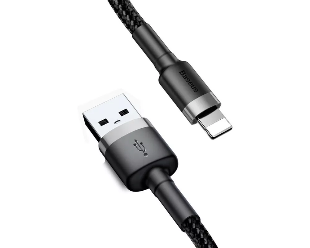 Кабел Baseus Cafule USB-А към Lightning CALKLF-CG1 2м, черен 4