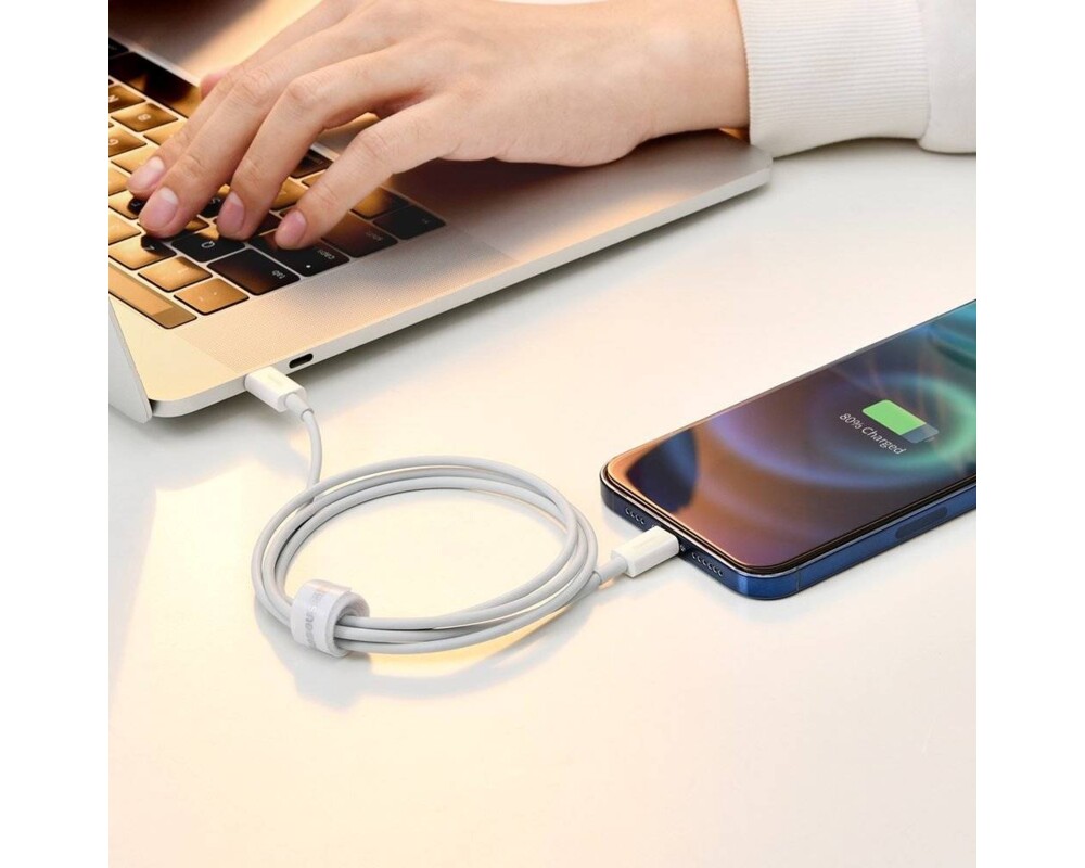Кабел Кабел Baseus Superior USB-А към Lightning, 1м, бял 8