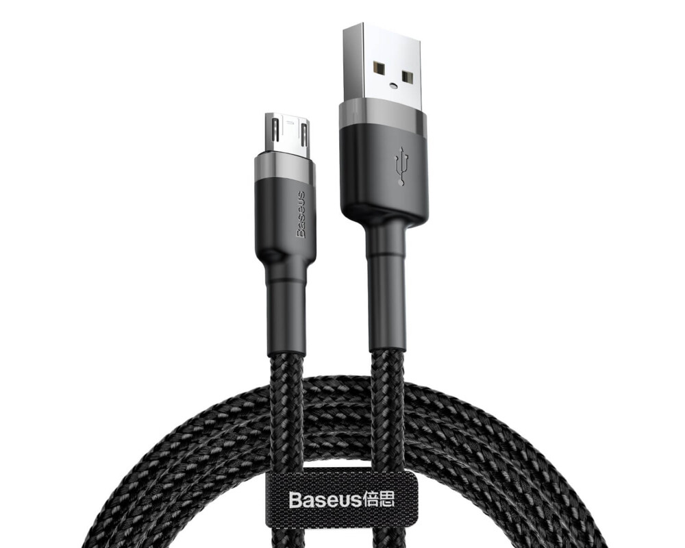 Кабел Baseus Cafule USB към microUSB, 1.5A, 2м, черен