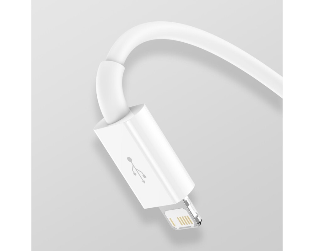 Кабел Baseus Superior 3 в 1 USB-А към Lightning, microUSB и USB-C, 1.5м, бял 11