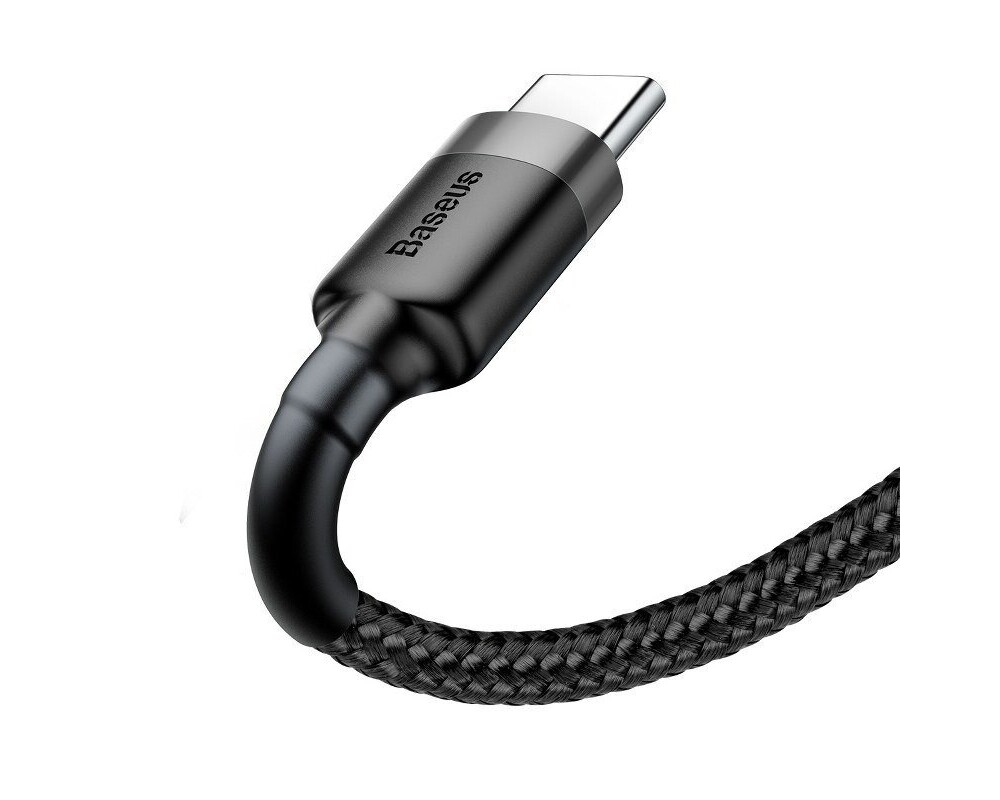 Кабел Baseus Cafule USB-A към USB Type-C, 3A, 0.5м, черен CATKLF-AG1 7