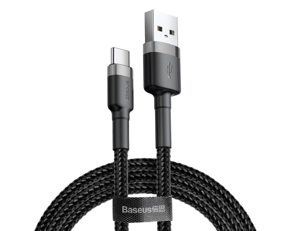 Кабел Baseus Cafule USB-A към USB-C, 2м, черен 5