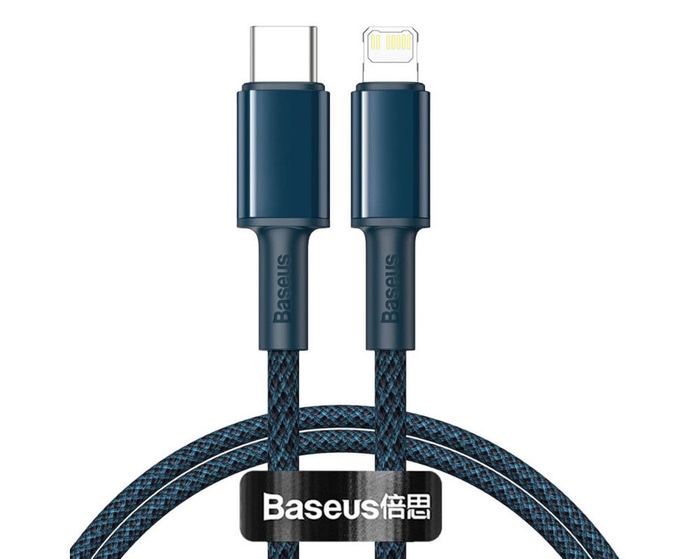 Кабел Кабел Baseus High Density USB Type-C към Lightning PD 20W, 2м, син 5