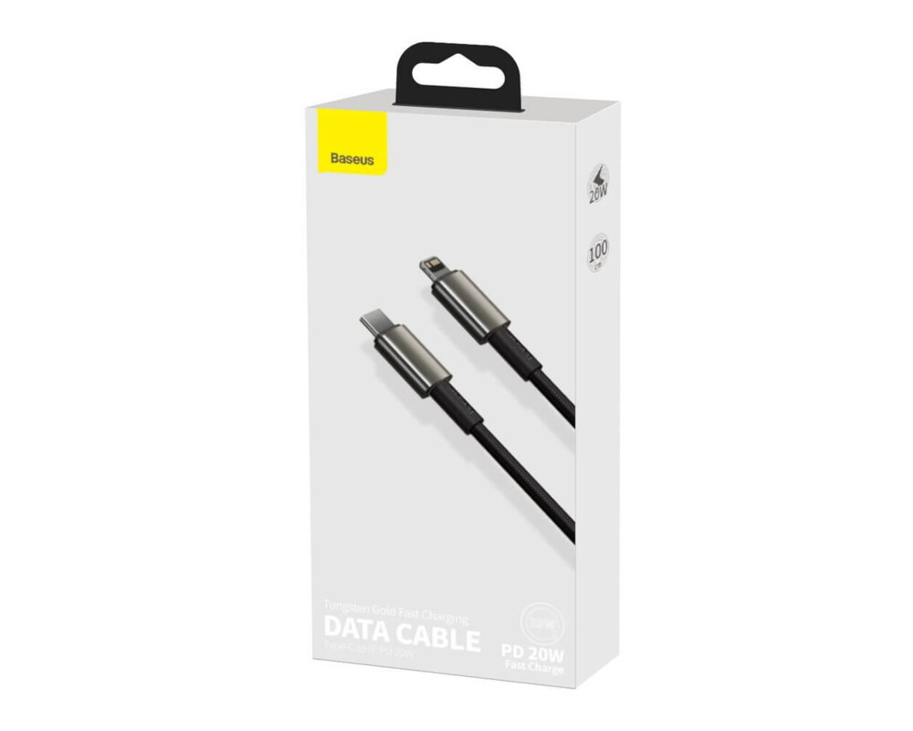 Кабел Кабел Baseus USB Type-C към Lightning 20W, 1м, черен CATLWJ-01 8