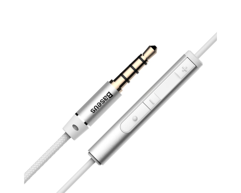 Слушалки с микрофон Baseus Encok H06 NGH06-0S, jack 3.5 мм, сребристи 9