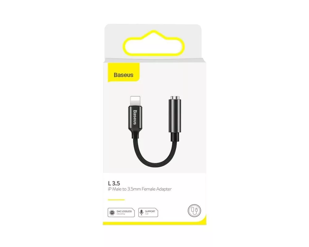 Адаптери Адаптер Baseus L3 CALL3-01 Lightning към 3.5мм mini jack черен 10