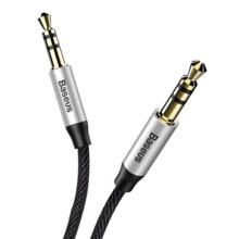  Baseus Yiven M30 stereo AUX 3.5мм CAM30-CS1 150см сребристо-черен 607216 CAM30-CS1 на топ цена - PIC.bg