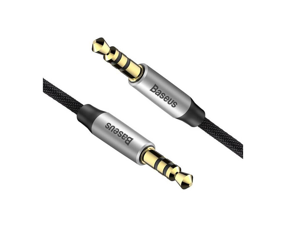 Аудио кабел Baseus Yiven M30 stereo AUX 3.5мм CAM30-CS1 150см сребристо-черен 3