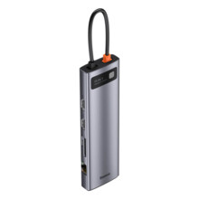  Baseus Type-C 11 в 1 Metal Gleam Series CAHUB-CT0G тъмносив 607264 CAHUB-CT0G на топ цена - PIC.bg