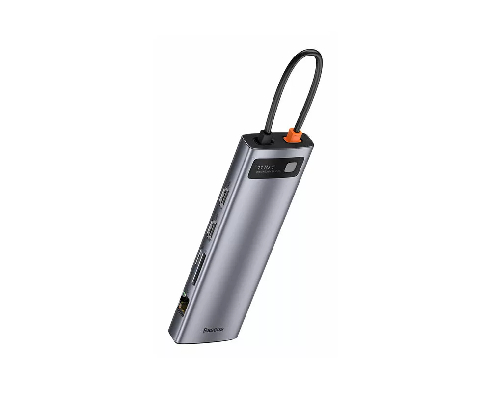 USB хъб Baseus Type-C 11 в 1 Metal Gleam Series CAHUB-CT0G тъмносив 3