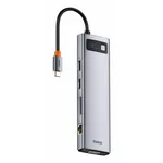 <span>USB хъб</span> Baseus Type-C 11 в 1 Metal Gleam Series CAHUB-CT0G тъмносив <span class='catalog-num-in-name'>CAHUB-CT0G</span> - 