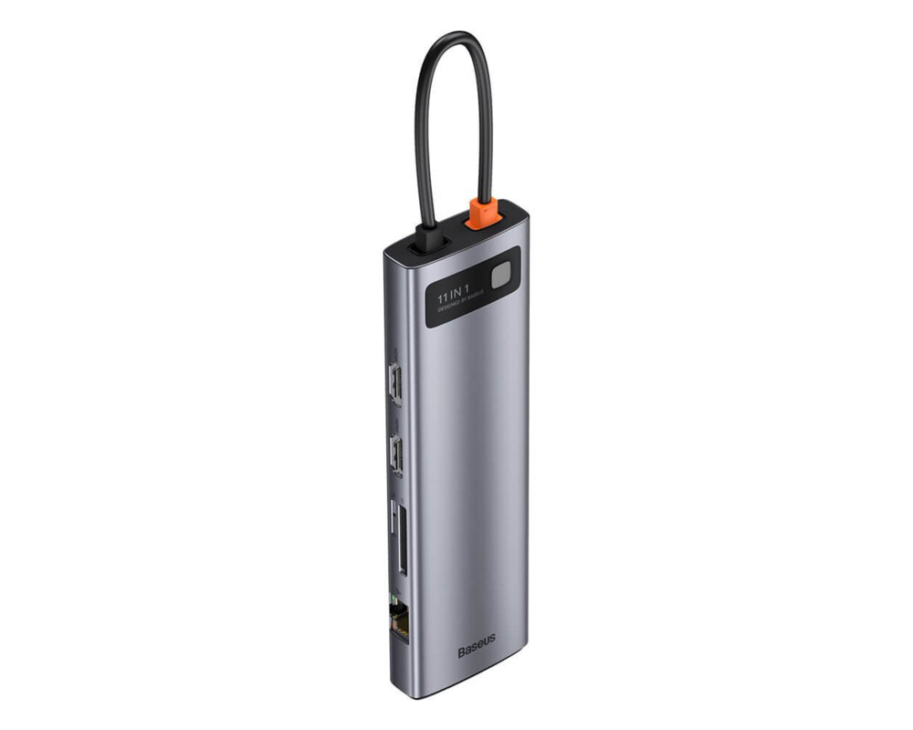 USB хъб Baseus Type-C 11 в 1 Metal Gleam Series CAHUB-CT0G тъмносив 6