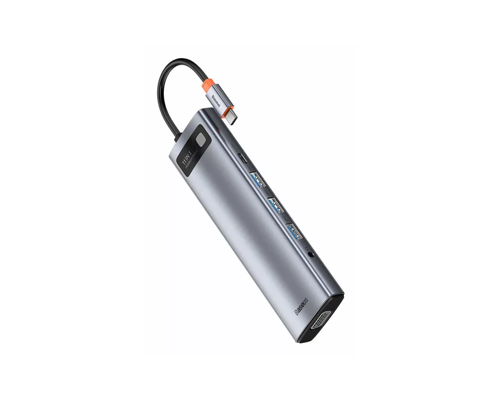 USB хъб Baseus Type-C 11 в 1 Metal Gleam Series CAHUB-CT0G тъмносив 6