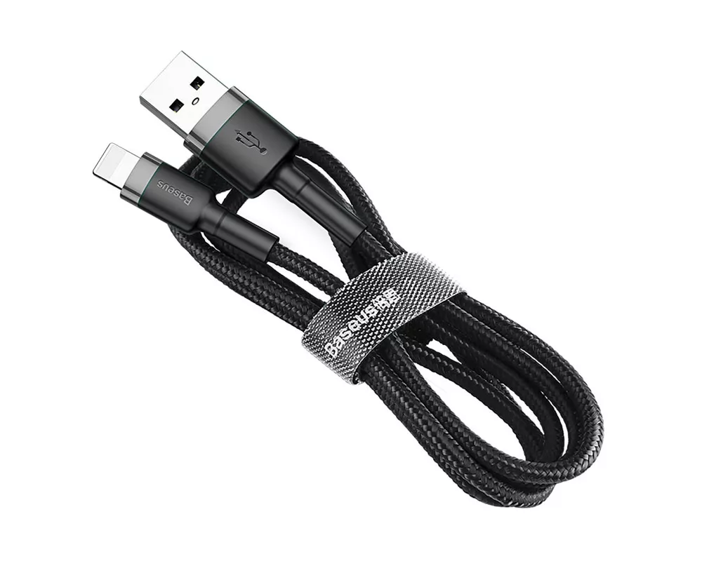 Кабел Baseus Cafule от USB A към Lightning CALKLF-AG1 0.5м, черен 6