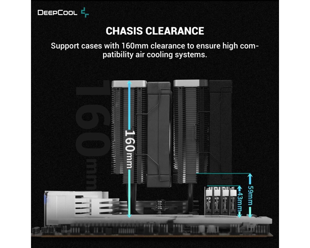 Охладител за процесор DeepCool AK620 Zero Dark 26