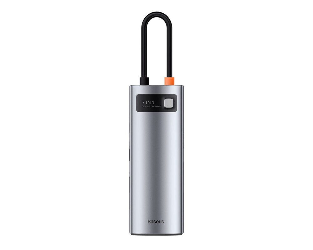 USB хъб Baseus WKWG020113, мултифункционален, Type-C, 7 в 1, тъмносив 2
