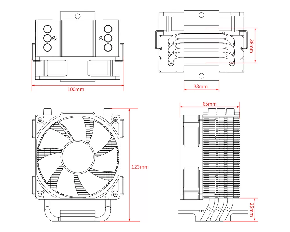 Охладител за процесор Охладител за процесор ID-Cooling SE-903-XT 5