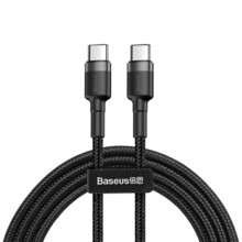  Baseus CATKLF-GG1 Cafule USB-C към USB-C PD 2.0 60W 1м черен-сив 634452 CATKLF-GG1 на топ цена - PIC.bg