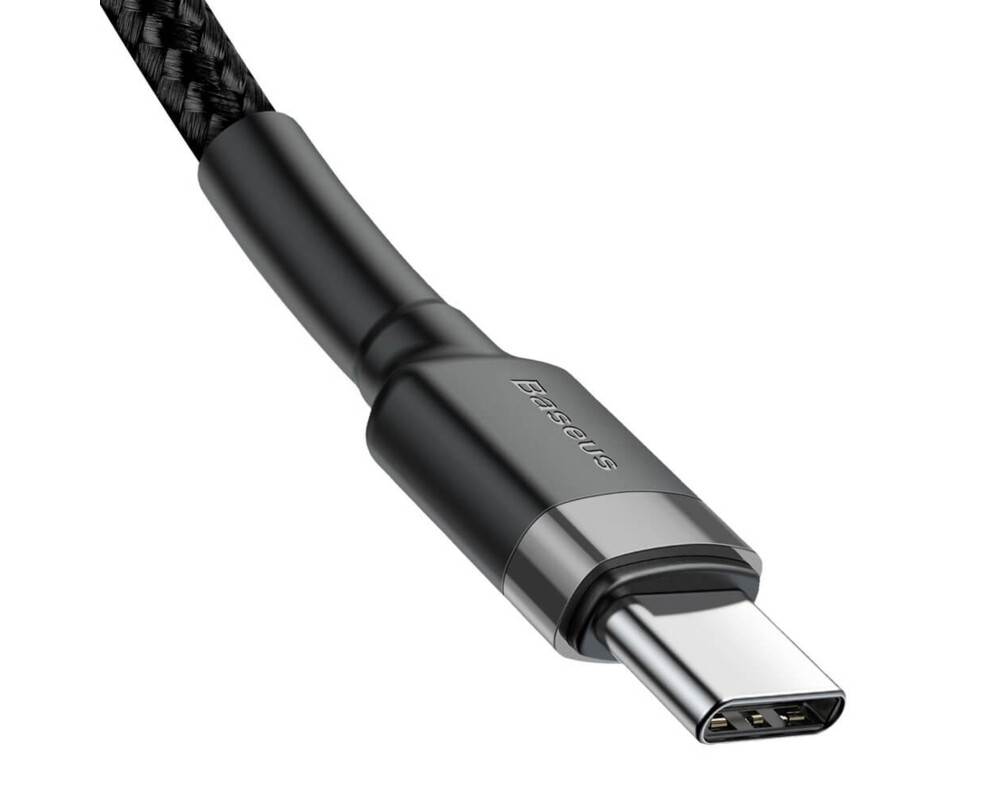 Кабел Baseus CATKLF-GG1 Cafule USB-C към USB-C PD 2.0 60W 1м черен-сив 2