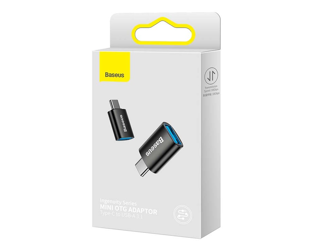Адаптери Baseus Ingenuity ZJJQ000001 от USB-C мъжко към USB женско, черен 6
