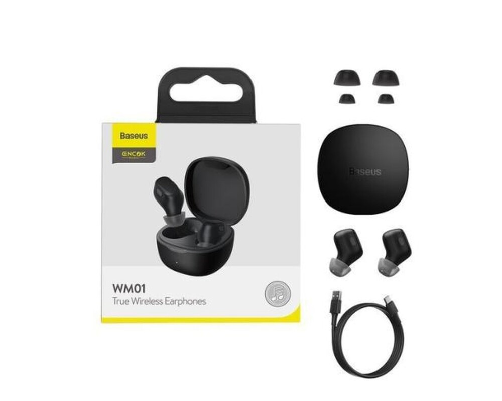 Слушалки Безжични Bluetooth Baseus WM01 NGTW240001 Encok TWS черни 6