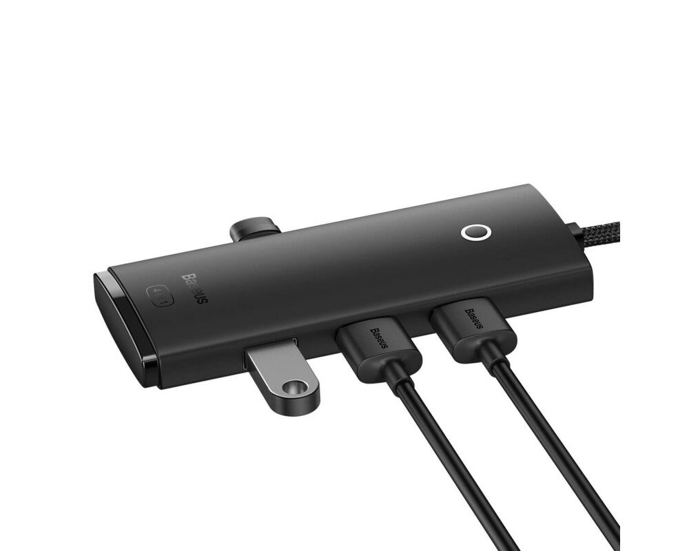 USB хъб Baseus WKQX030001 USB-A Lite Series 5в1, мултифункционален, 25см, черен 2