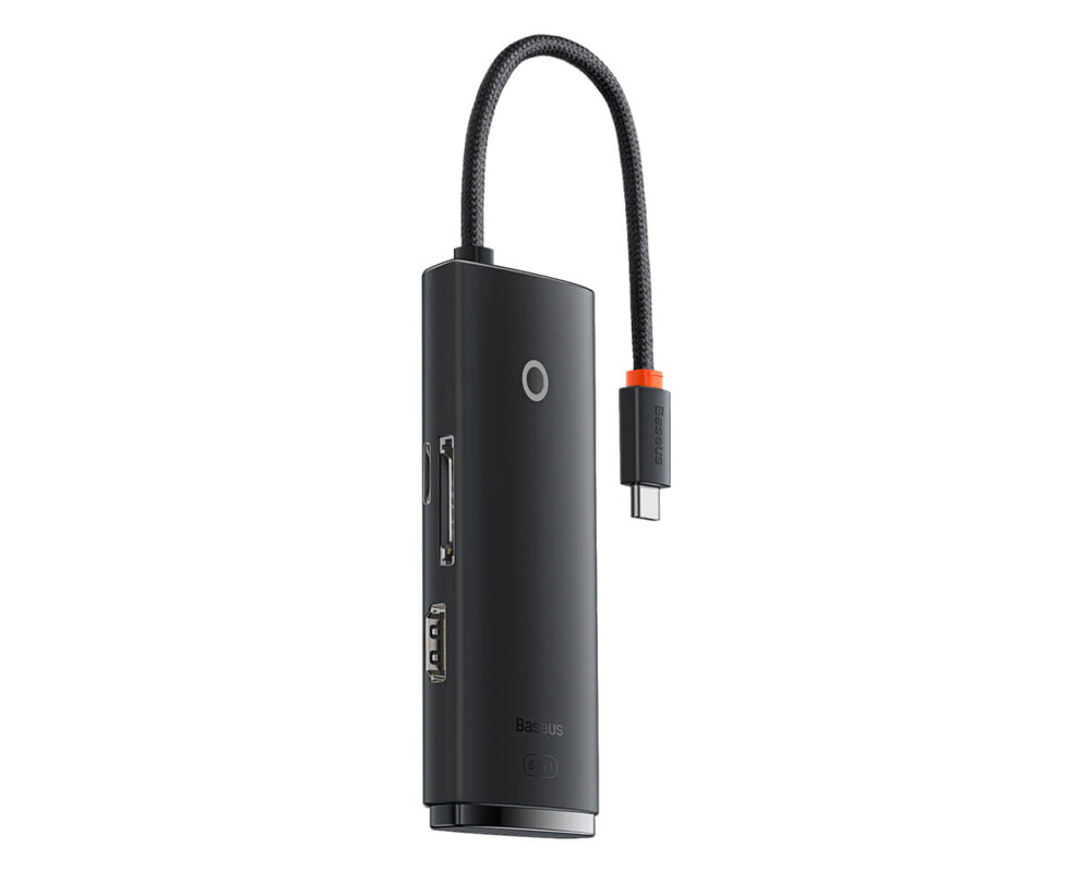 USB хъб Baseus WKQX050001 Type-C Lite Series 6 в 1, мултифункционален, черен 3