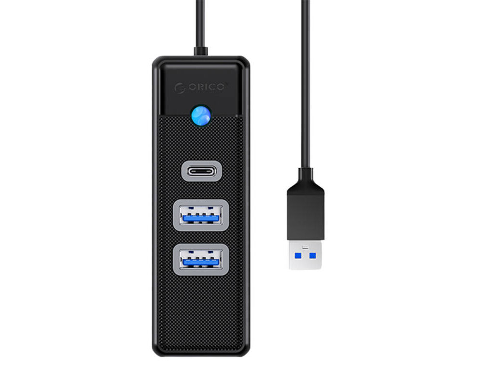USB хъб Orico PWC2U-U3-015-BK-EP USB-A към 2x USB 3.0 + USB-C - черен 8