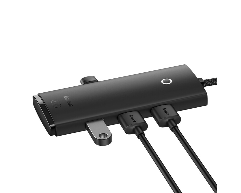 USB хъб Baseus WKQX030101 USB-A Lite series 4в1, черен 3